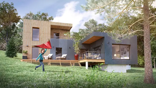 Maison passive à ossature bois, projet Pépin de Banane