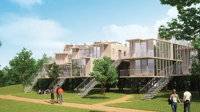 Maisons dans les arbres, projet Pépin de Banane